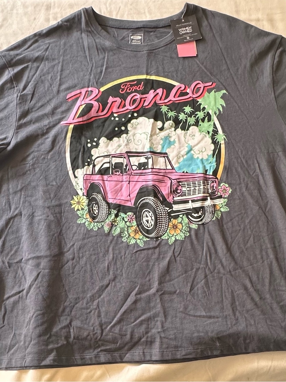Ford Bronco Graphic Tee - Pink/Gray - women’s